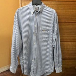 Faconnable men’s striped button down shirt, size medium